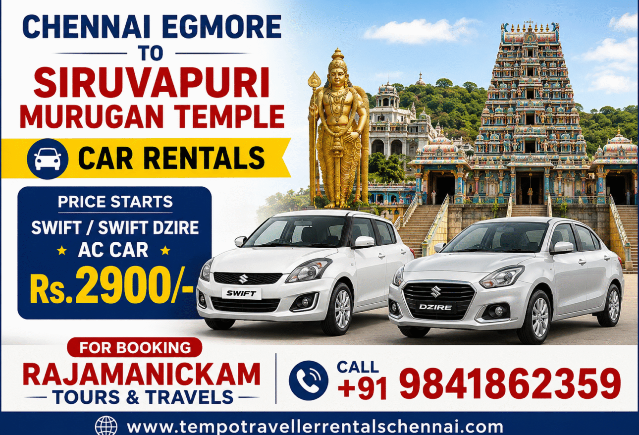Chennai Egmore to Siruvapuri Murugan Temple