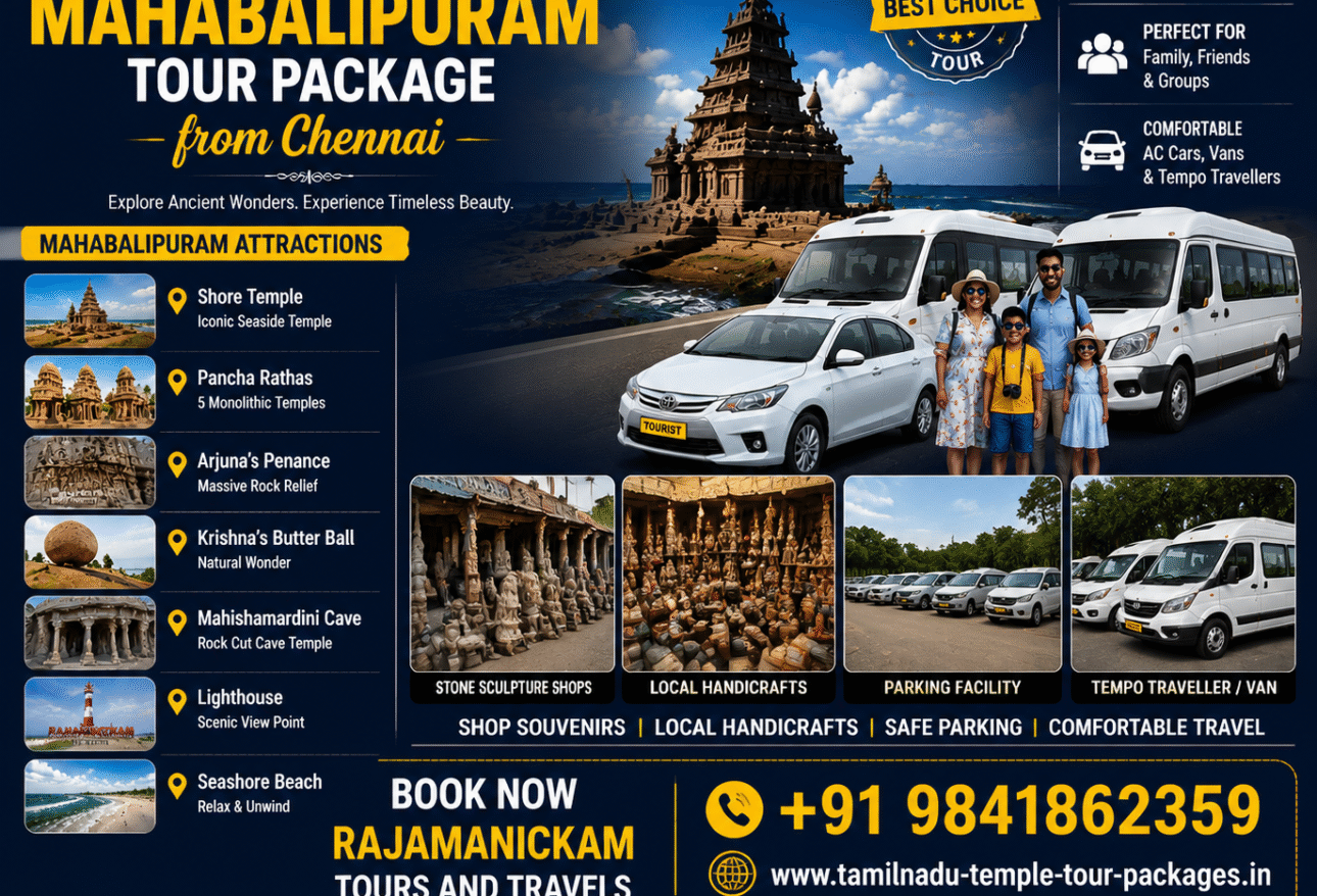 Chennai-to-Mahabalipuram One Day Tour Package by Car Price