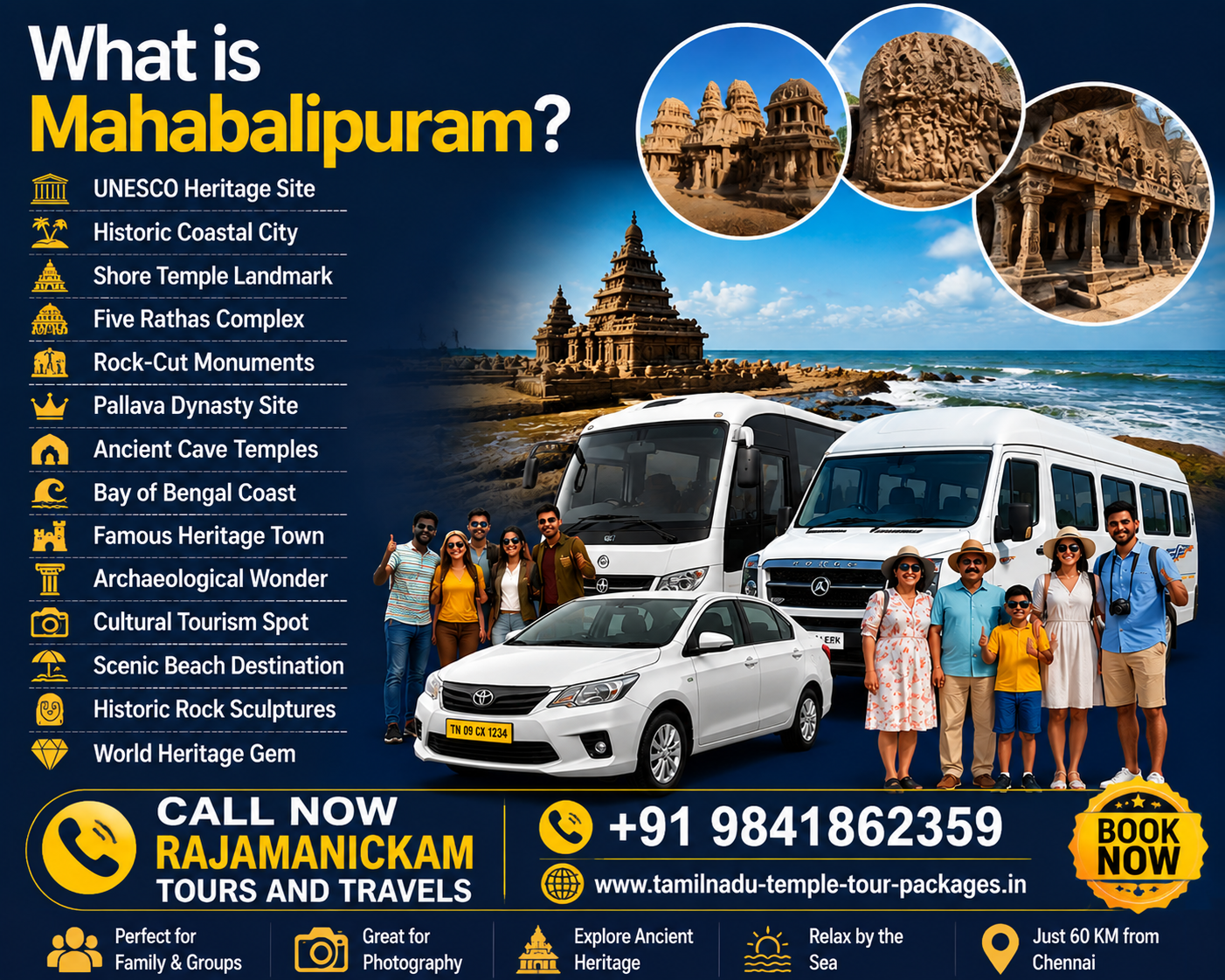 Chennai to Mahabalipuram One day Tour Package by Car