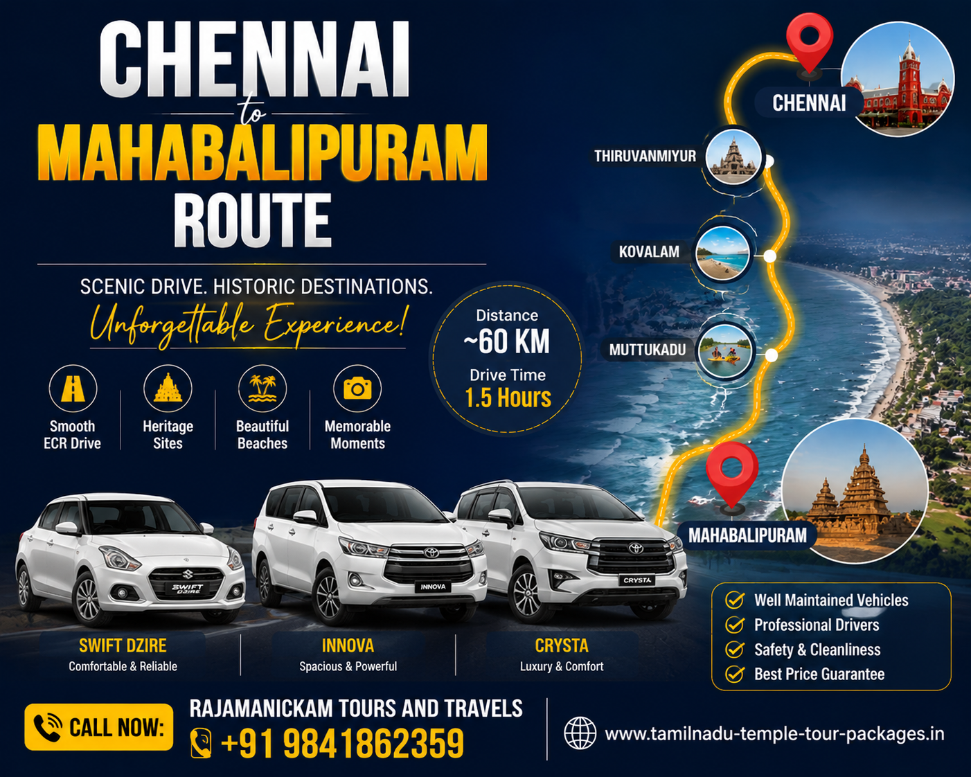 Exploring Hidden Gems on the Chennai to Mahabalipuram Route