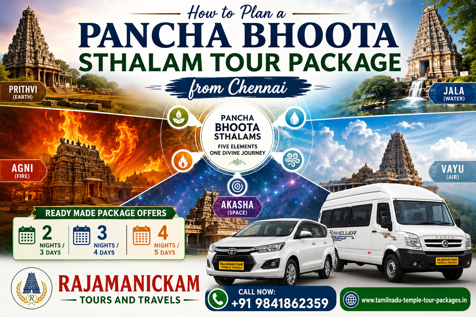 How to Plan a Pancha Bhoota Sthalam Tour Package from Chennai