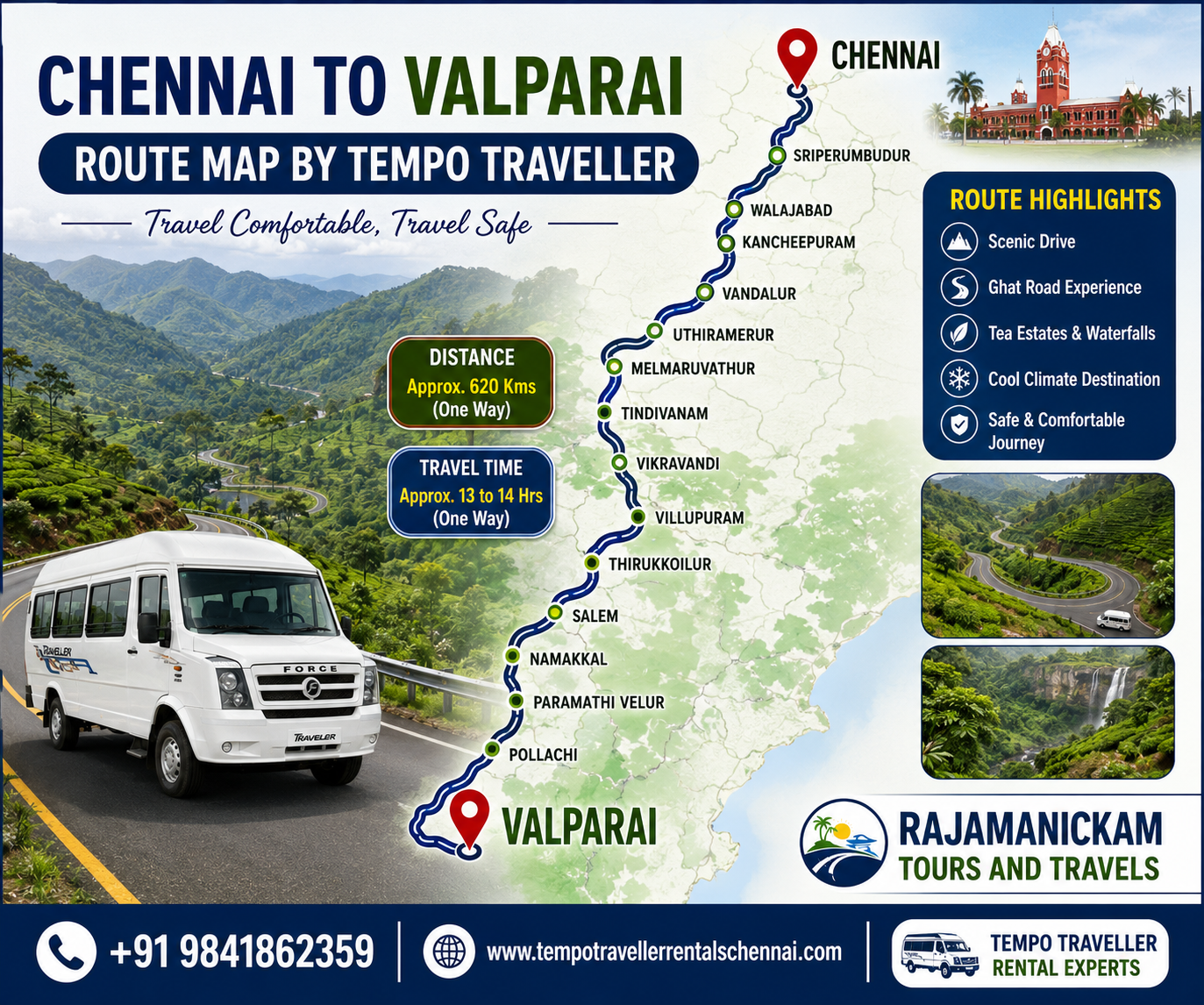 How to Reach Valparai from Chennai