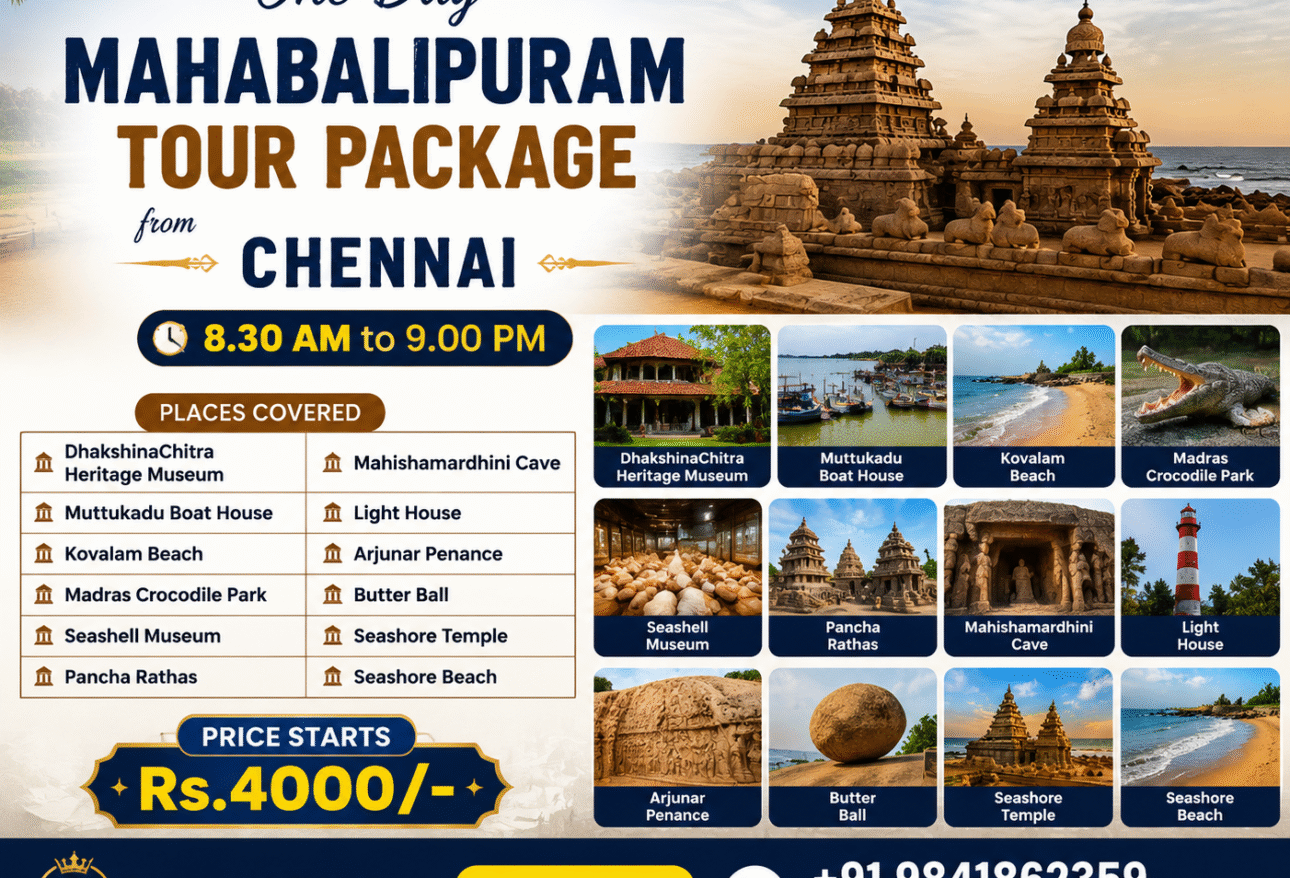 One Day Mahabalipuram Tour Package from Chennai