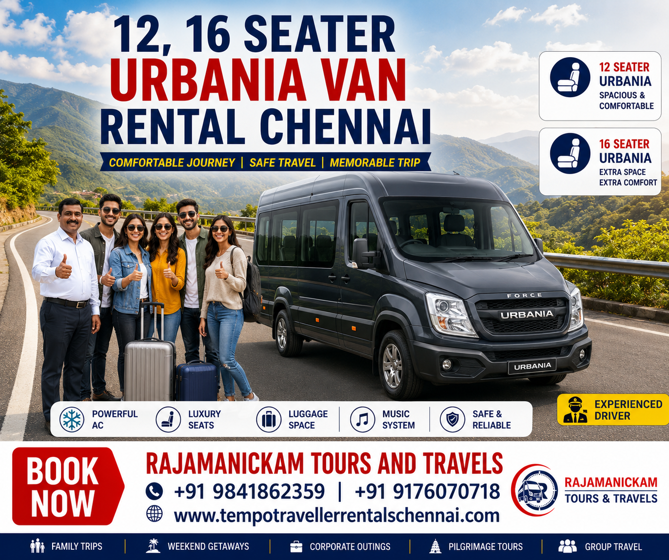 Urbania Van Rental Chennai