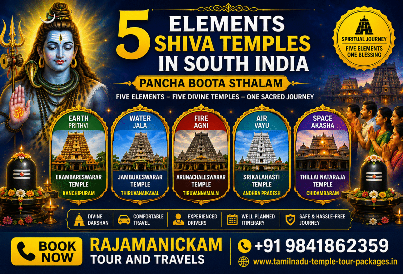 5 Elements Shiva Temples in South India