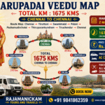 Arupadai Veedu Map Total km
