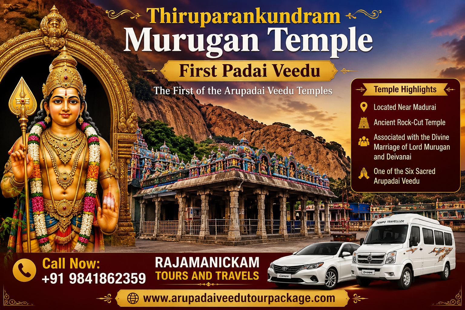 Arupadai Murugan first Temple